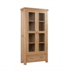 Chagford Oak  Display Cabinet with Glass Doors