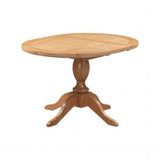 Chagford Oak 100cm Round Extending Dining Table