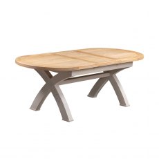 Chagford Painted 180cm Oval Cross Leg Extending Dining Table