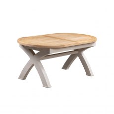 Chagford Painted 180cm Oval Cross Leg Extending Dining Table