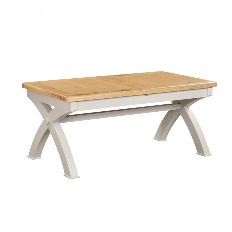 Papaya Kenton Painted Small Cross Leg Extending Dining Table