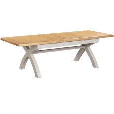 Kenton Painted Small Cross Leg Extending Dining Table