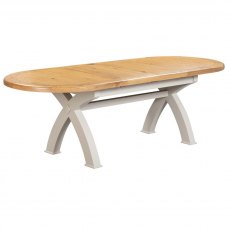 Kenton Painted Oval Cross Leg Extending Dining Table