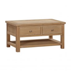 Farringdon Oak Coffee Table with 2 Drawers