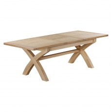 Farringdon Oak Cross Leg Extending Dining Table