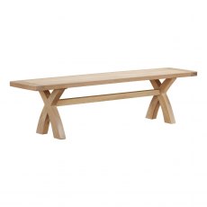 Farringdon Oak Cross Leg Bench