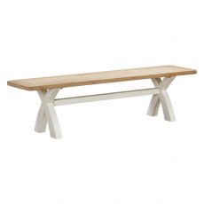 Farringdon Painted  Cross Leg Bench