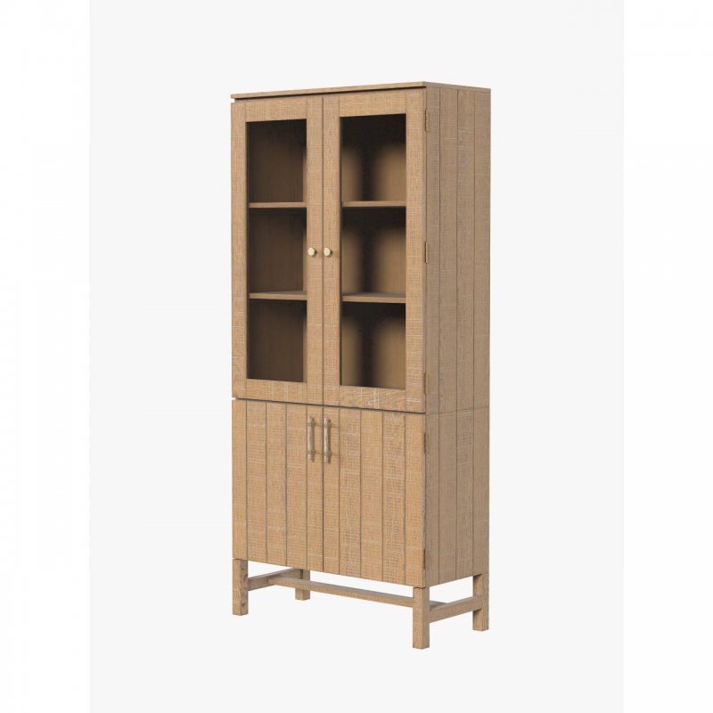 Qualita Laura Ashley Braystone 4 Door Glazed Cabinet
